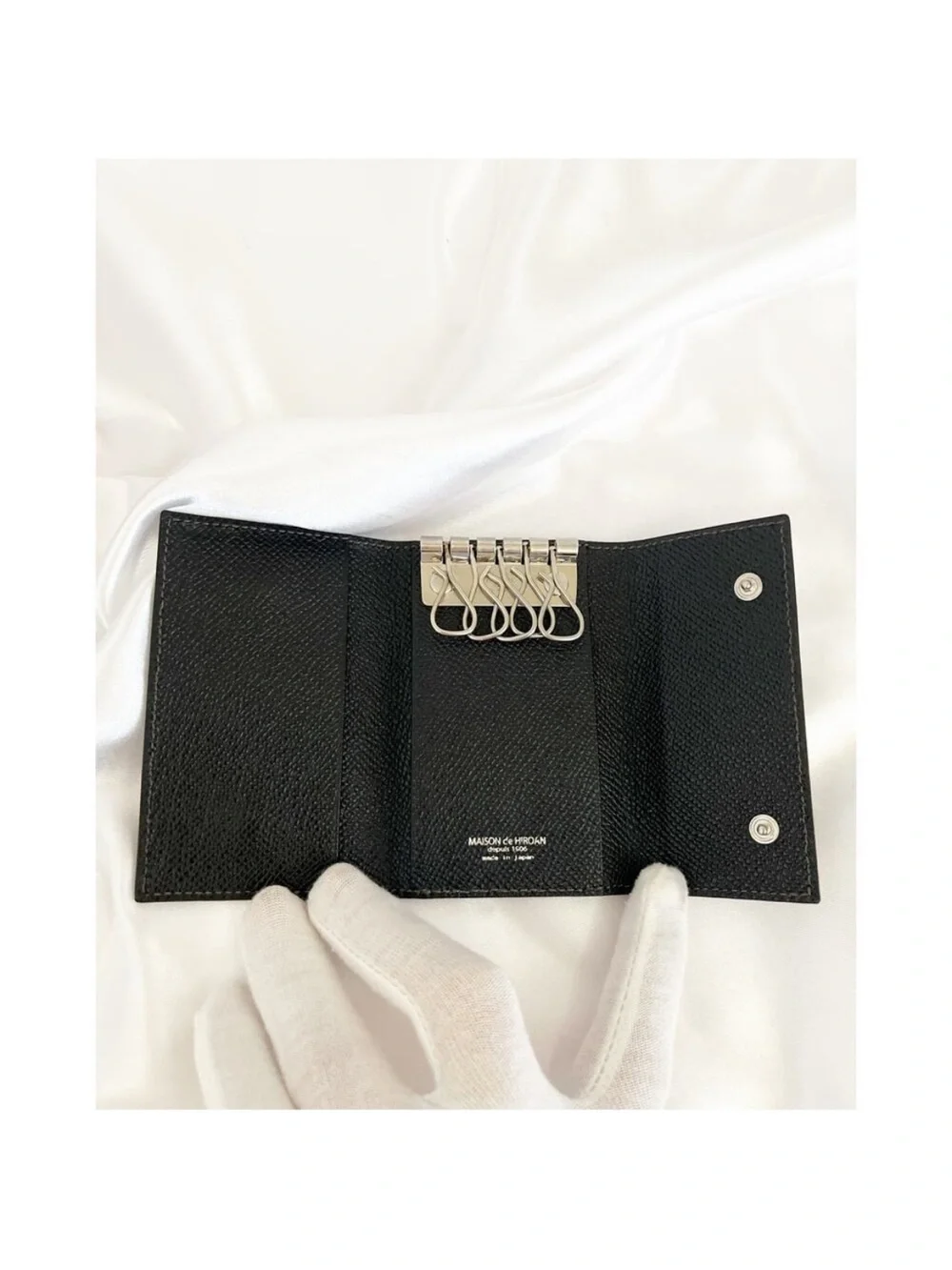 Classic Japan Black Saffiano Card & Key Holder